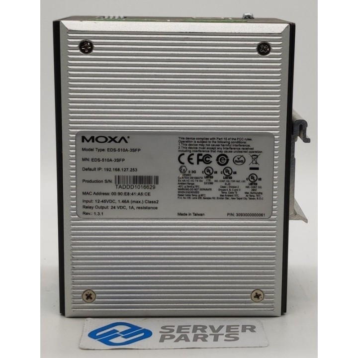 Moxa Passive Industrial 100MbE 10-port SFP Switch Rev. 1.3.1 EDS-510A-3SFP