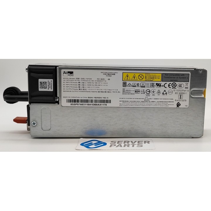 Lenovo 1U Hot-plug 750W PSU 01PE523