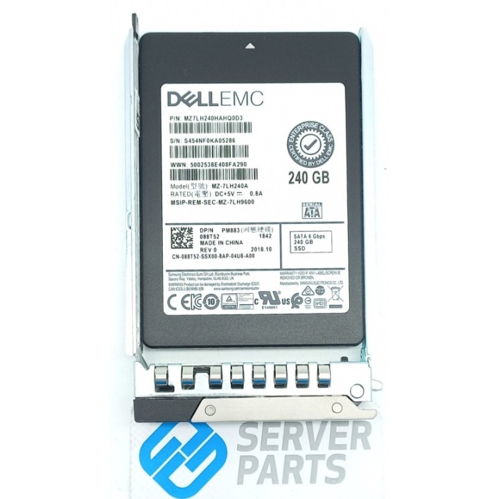 Dell 240GB SSD SATA 6G SFF Gen14 88T52