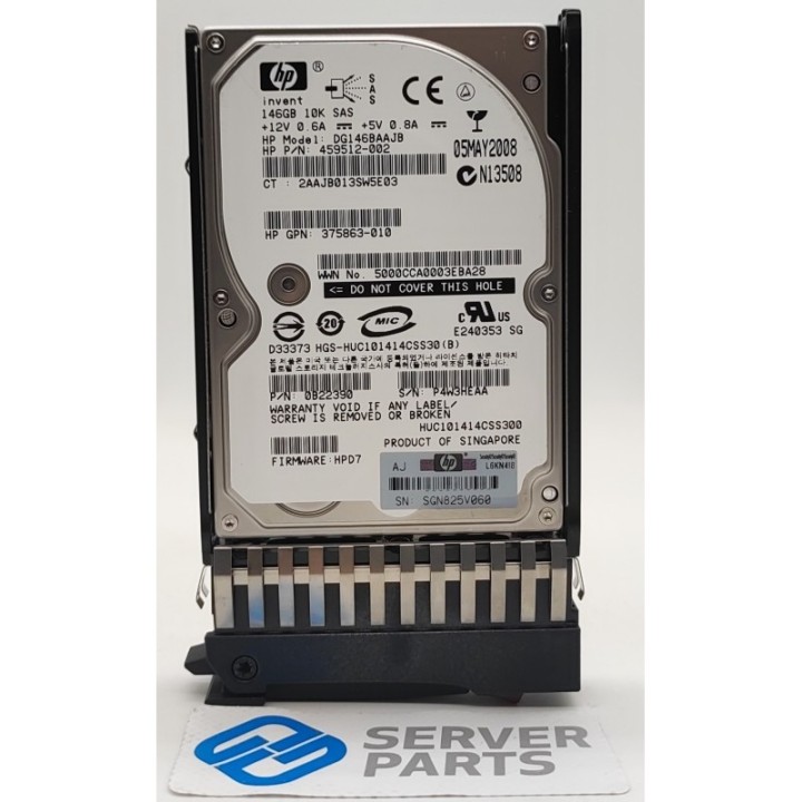 HP 146GB 10K SAS SP SFF 432320-001