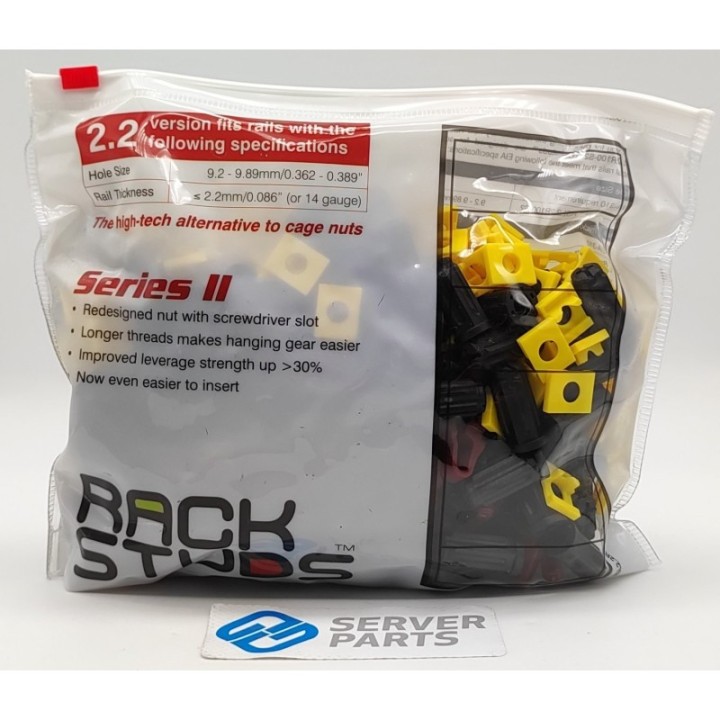 Rackstuds Series II Red V2.2 100-pack RSL2.2R100-S2