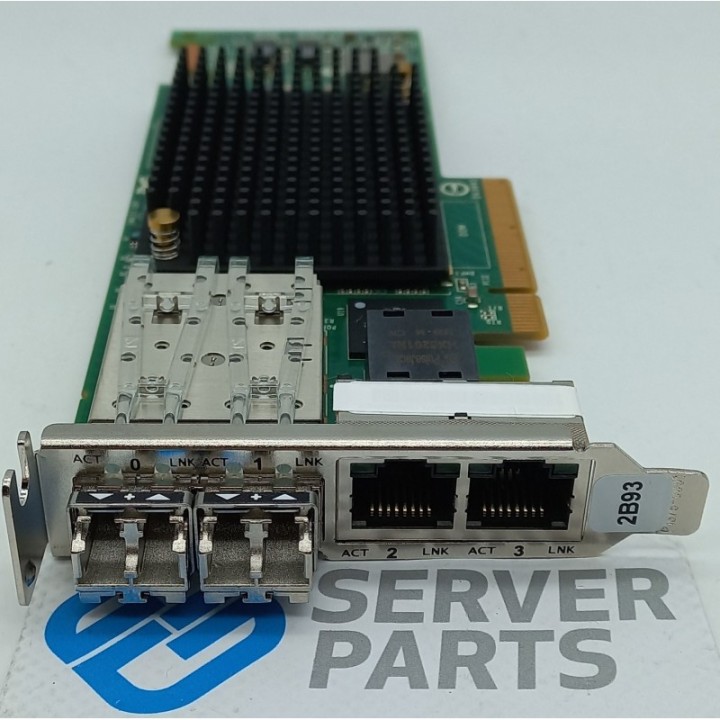 IBM 4-port 2x10GbE FCoE CNA SFP+ 2x1GbE RJ45 LP 2B93 med SFP