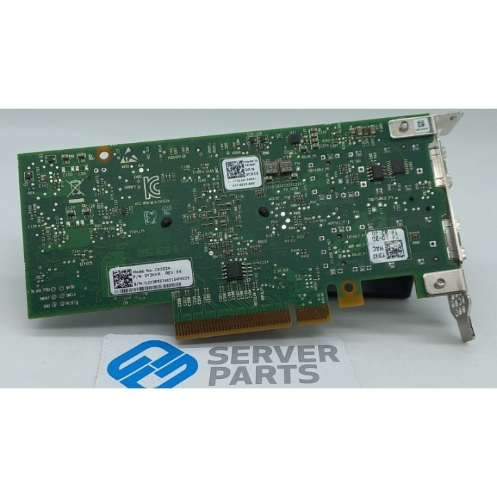 Dell Mellanox ConnectX-3 10GbE Dualport SFP+ LP Y3KKR utan SFP