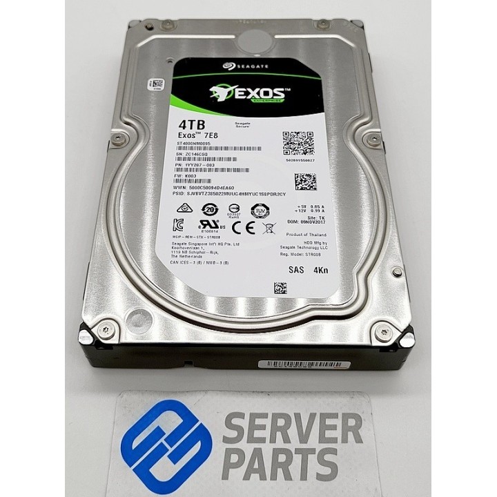 Seagate 4TB 7.2K SAS 12G 3.5" EXOS 7E8 ST4000NM0095