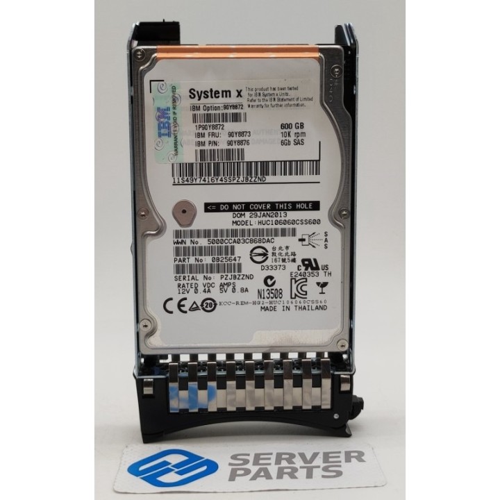 IBM 600GB 10K SAS SFF 90Y8873