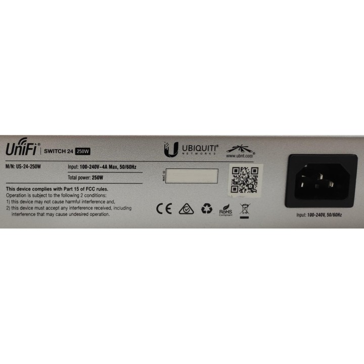 Ubiquiti UniFi 24-portars GbE PoE+ Switch US-24-250W
