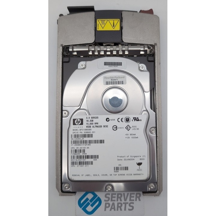 HP 18.2GB 15K Ultra 320 SCSI 189395-001