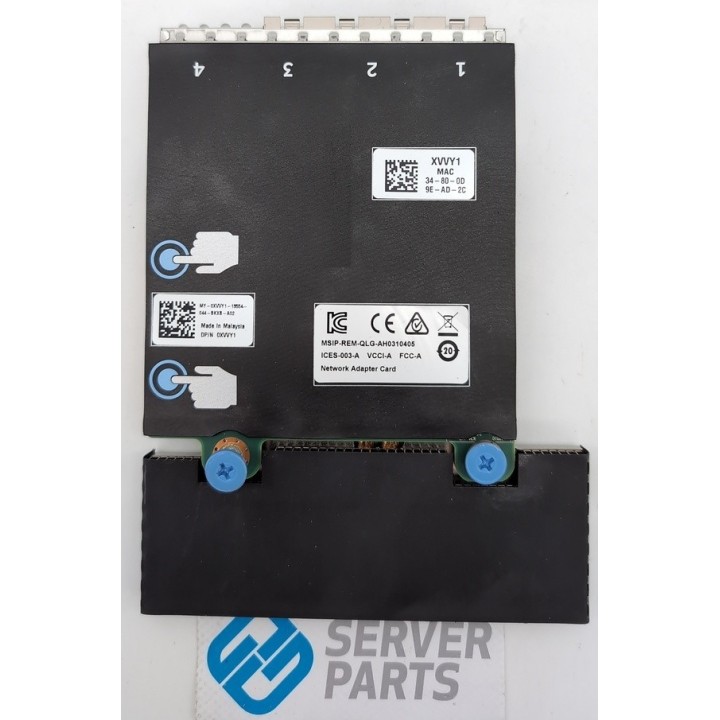 Dell QLogic QL41164 Quadport Daughter Card 4x10GbE SFP+ XVVY1