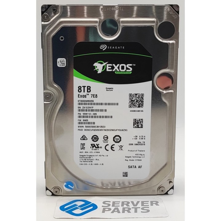 Seagate Exos 7E8 8TB 7.2K SATA AF 3.5" ST8000NM0055