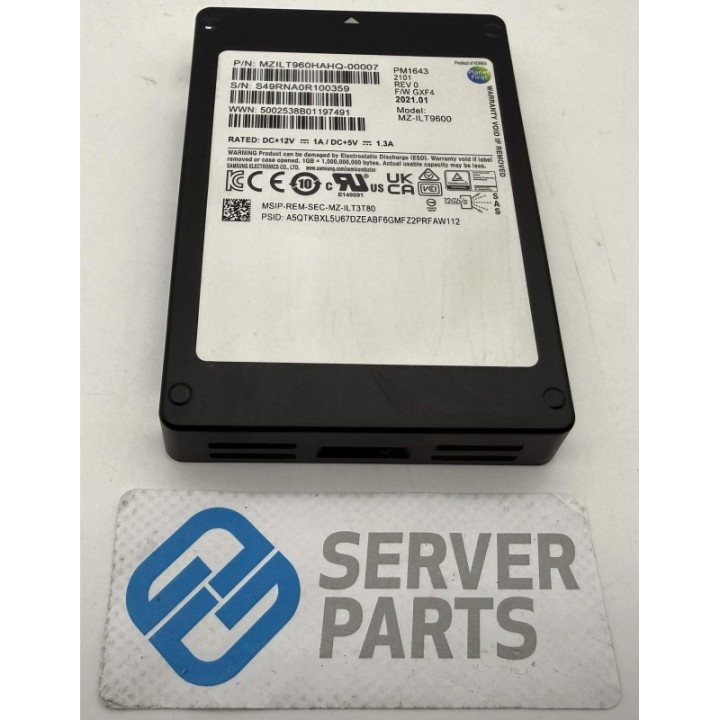 Samsung PM1643 2101  960GB SAS 12G SSD MZILT960HAHQ-00007