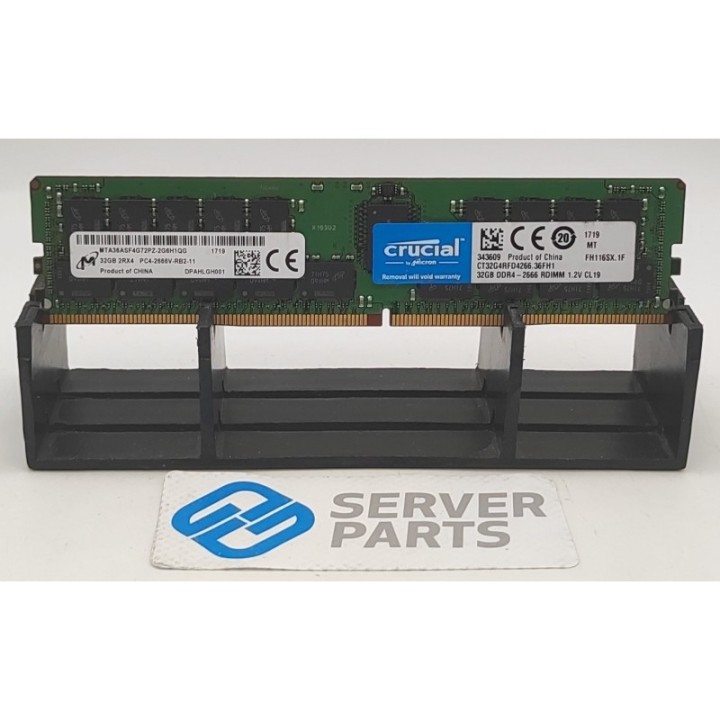 Micron 32GB DDR4 PC4-2666V ECC RDIMM MTA36ASF4G72PZ-2G6H1