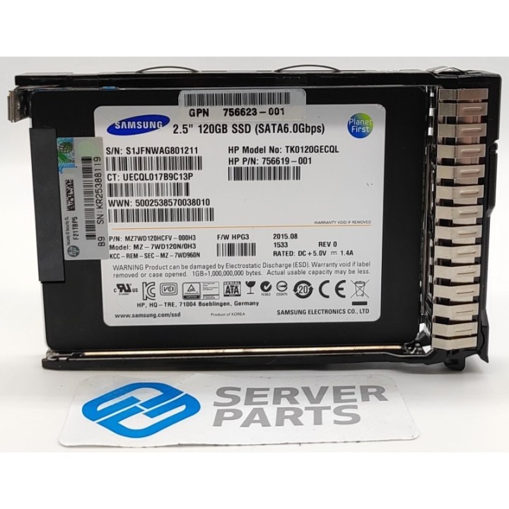 HP 120GB SSD SATA 6G SFF Gen8 757361-001