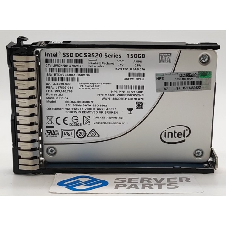 HP 150GB SSD SATA 6G SFF 869575-001